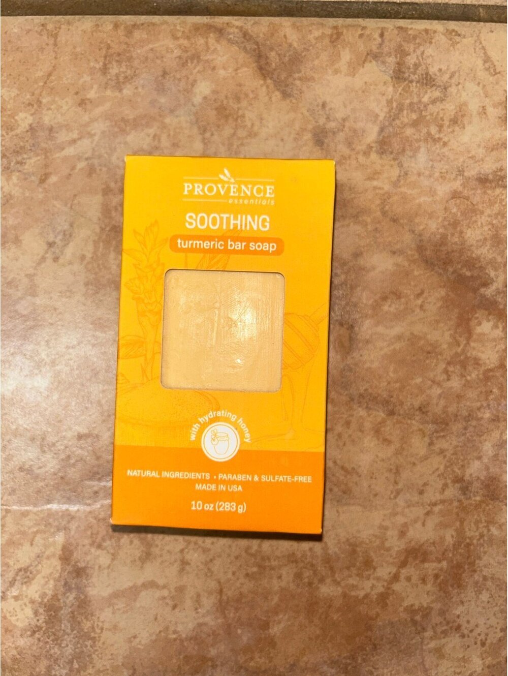 Provence Essentials Soothing Turmeric & Honey Bar Soap 10 oz – New